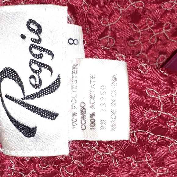 Vintage Reggio Red Dress Size 8 - Picture 8 of 8